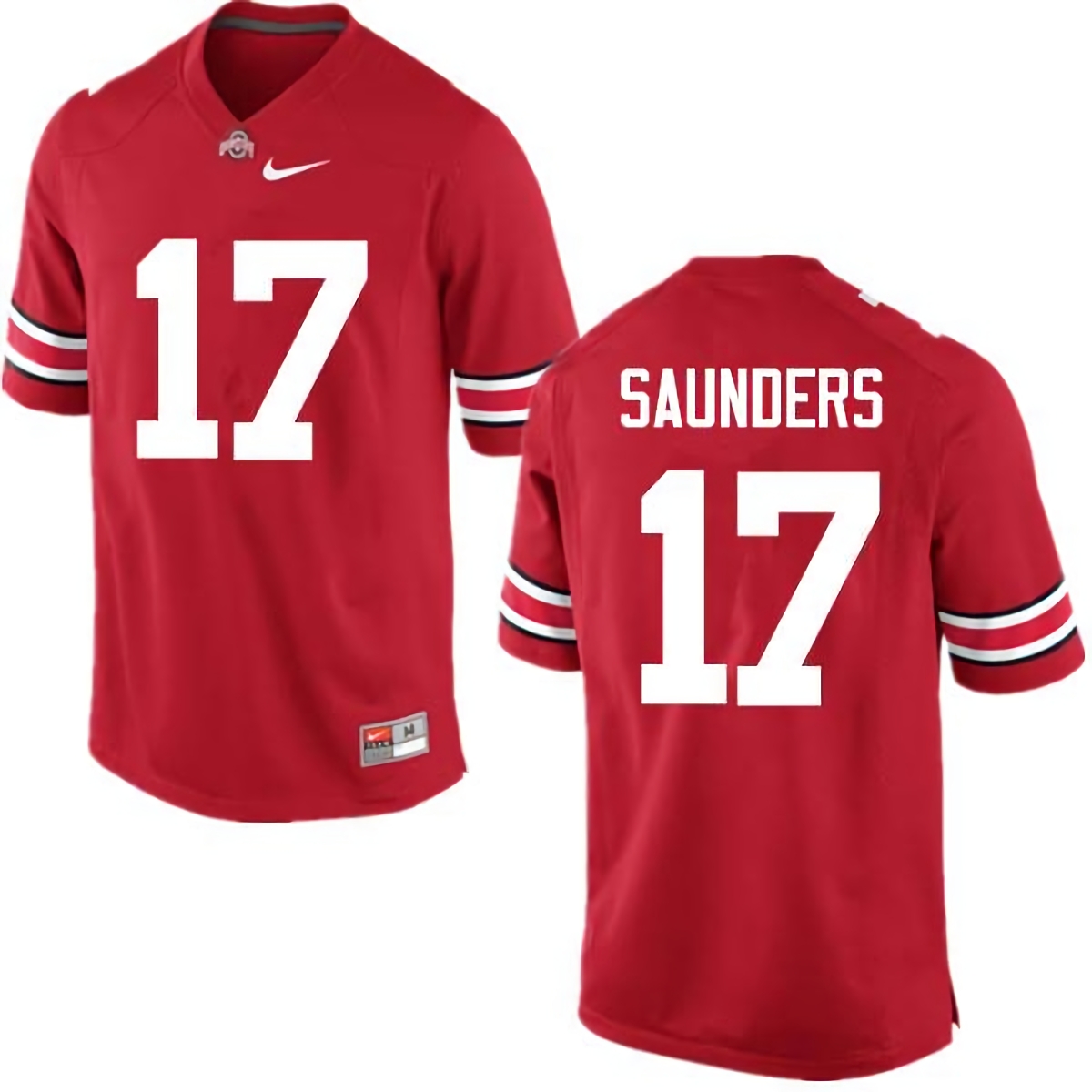 C.J. Saunders Ohio State Buckeyes Men's NCAA #17 Nike Red College Stitched Football Jersey OFT5056KA